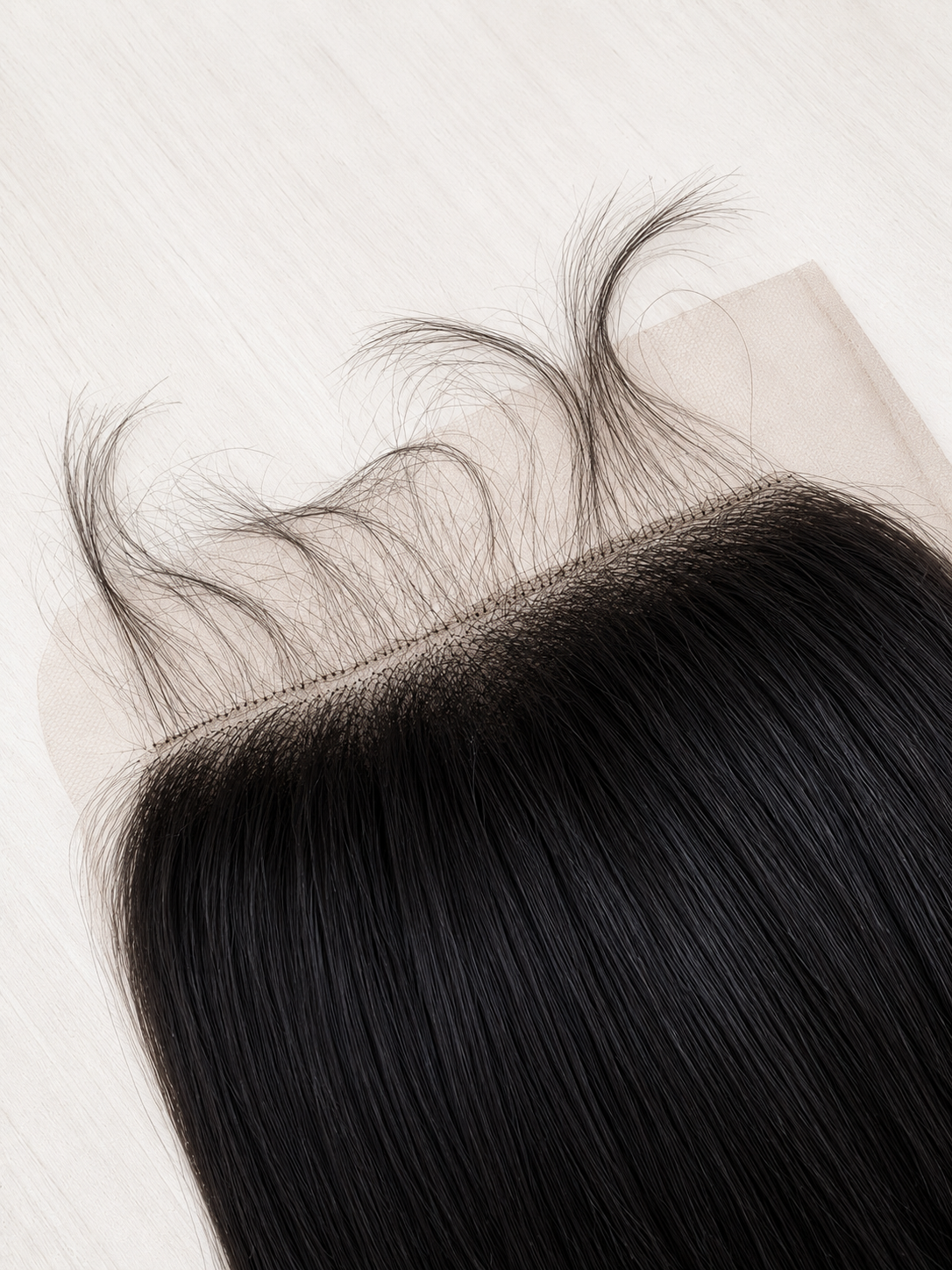 Natural Black Bone Straight (#2) Wig Combo